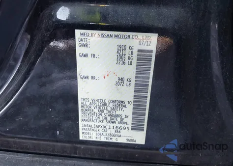 2013 Nissan Altima 2.5 S from USA, damaged, VIN 1N4AL3APXDC116695